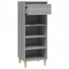 Mueble zapatero madera contrachapada gris Sonoma 40x36x105 cm 4