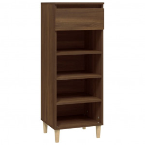 Mueble zapatero madera contrachapada roble marrón 40x36x105 cm H