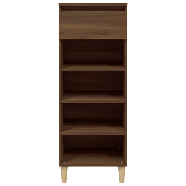 Mueble zapatero madera contrachapada roble marrón 40x36x105 cm M 3