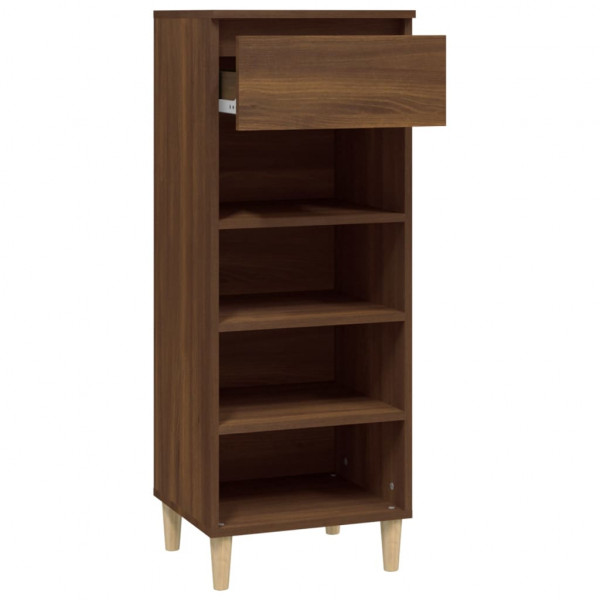 Mueble zapatero madera contrachapada roble marrón 40x36x105 cm M 4