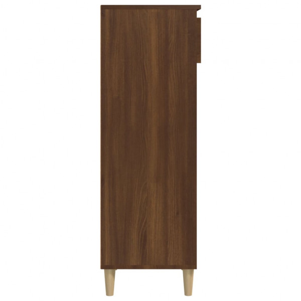 Mueble zapatero madera contrachapada roble marrón 40x36x105 cm M 5