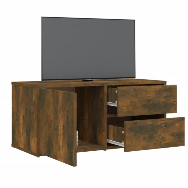 Mueble para TV madera contrachapada roble ahumado 80x34x36 cm M 5