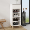 Mueble zapatero madera contrachapada blanco brillo 40x36x105 cm 1