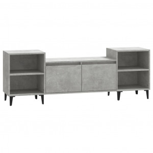 Mueble para TV madera contrachapada gris hormigón 160x35x55 cm H