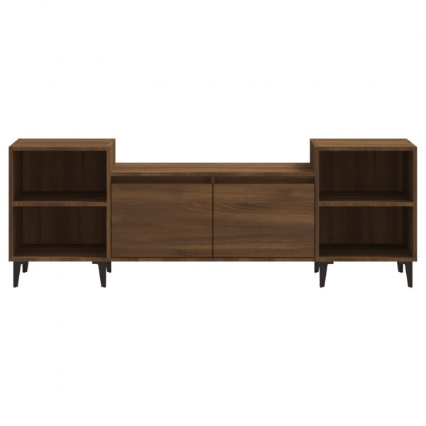 Mueble para TV madera contrachapada marrón roble 160x35x55 cm M 5