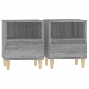 Mesitas de noche 2 unidades gris Sonoma 40x35x50 cm H
