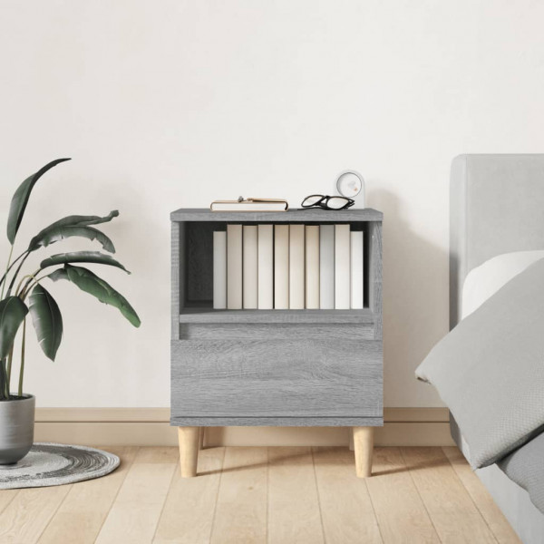 Mesitas de noche 2 unidades gris Sonoma 40x35x50 cm M 3