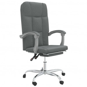 Silla de oficina reclinable de tela gris oscuro H
