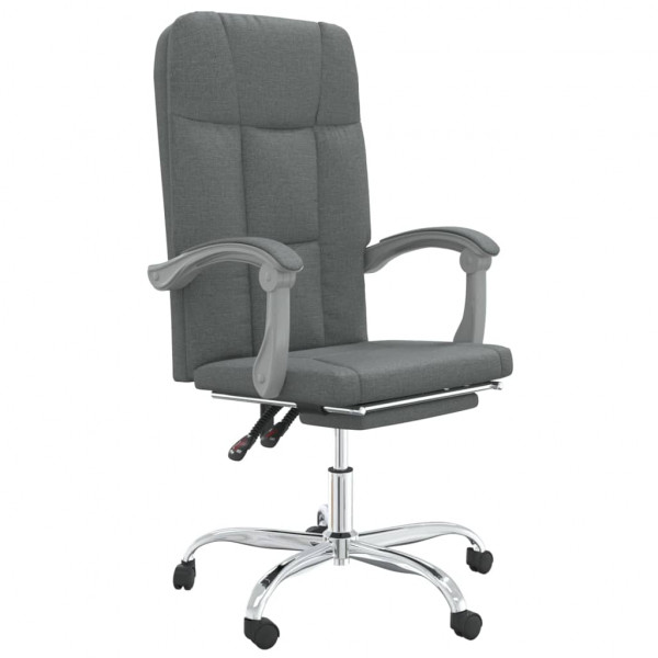Silla de oficina reclinable de tela gris oscuro M 2
