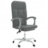 Silla de oficina reclinable de tela gris oscuro 2