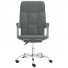 Silla de oficina reclinable de tela gris oscuro 3
