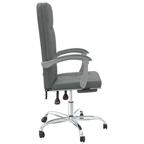 Silla de oficina reclinable de tela gris oscuro M 4