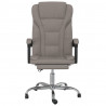 Silla de oficina reclinable de tela gris taupé 3