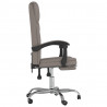 Silla de oficina reclinable de tela gris taupé 4