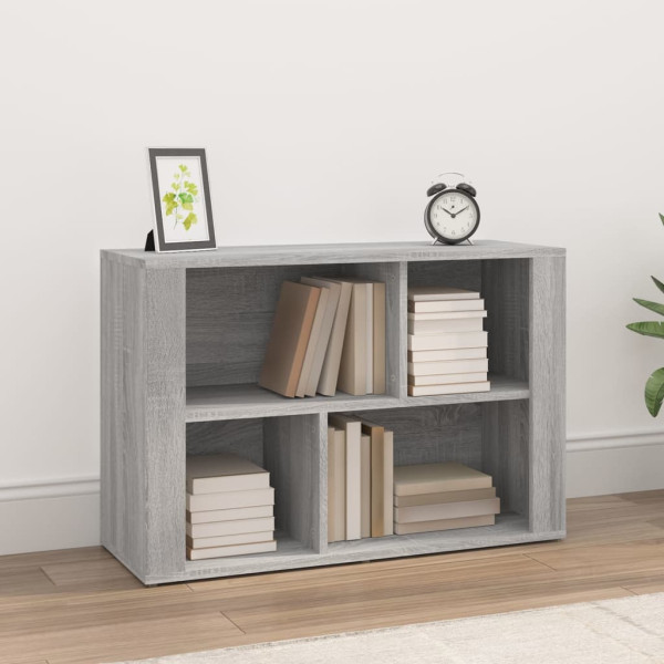 Aparador de madera contrachapada gris Sonoma 80x30x54 cm M 4