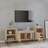 Mueble para TV madera contrachapada roble Sonoma 160x35x55 cm 3