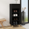 Mueble zapatero madera contrachapada negro 40x36x105 cm 1