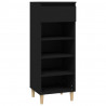 Mueble zapatero madera contrachapada negro 40x36x105 cm 2