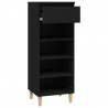 Mueble zapatero madera contrachapada negro 40x36x105 cm 4
