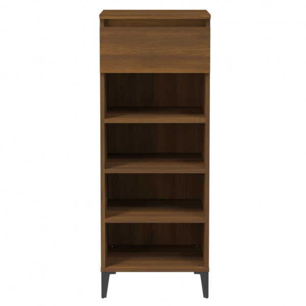 Mueble zapatero madera contrachapada marrón roble 40x36x105 cm M 5