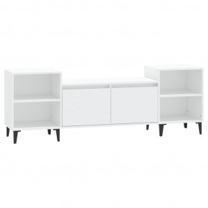 Mueble para TV madera contrachapada blanco 160x35x55 cm H