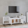 Mueble para TV madera contrachapada blanco 160x35x55 cm 3