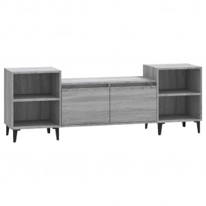 Mueble para TV madera contrachapada gris Sonoma 160x35x55 cm H