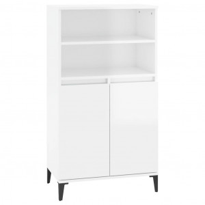 Aparador alto 60x36x110cm derivados de madeira branco brilhante H