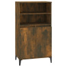 Aparador alto madera contrachapada roble ahumado 60x36x110 cm 2