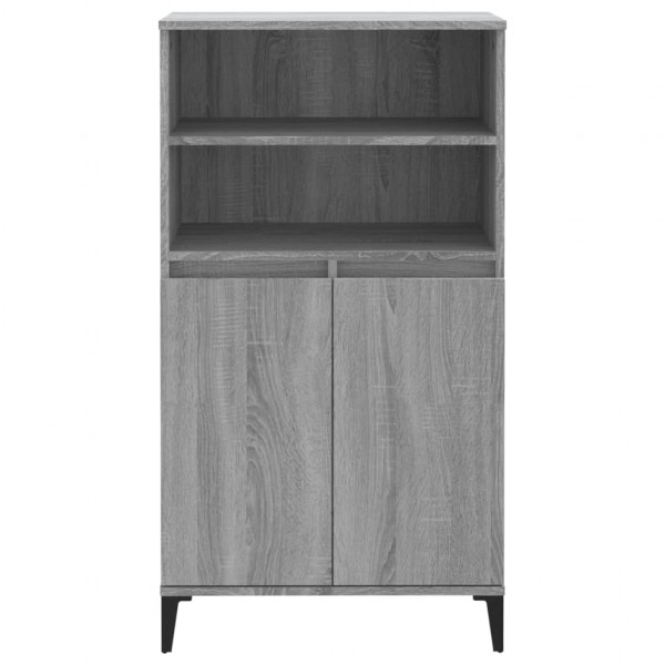 Aparador alto de madera contrachapada gris Sonoma 60x36x110 cm M 3
