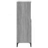 Aparador alto de madera contrachapada gris Sonoma 60x36x110 cm 5