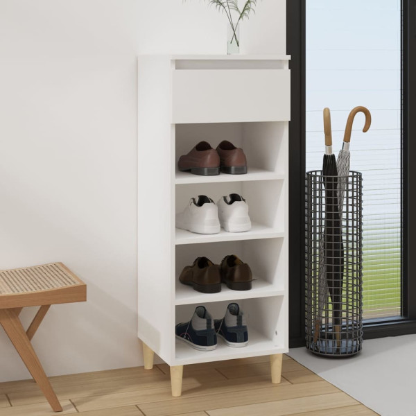 Mueble zapatero madera contrachapada blanco 40x36x105 cm D