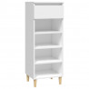 Mueble zapatero madera contrachapada blanco 40x36x105 cm 2