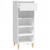 Mueble zapatero madera contrachapada blanco 40x36x105 cm 4