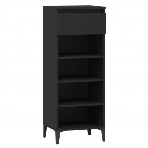 Mueble zapatero madera contrachapada negro 40x36x105 cm H
