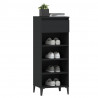 Mueble zapatero madera contrachapada negro 40x36x105 cm 4