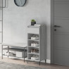 Mueble zapatero madera contrachapada gris Sonoma 40x36x105 cm 1