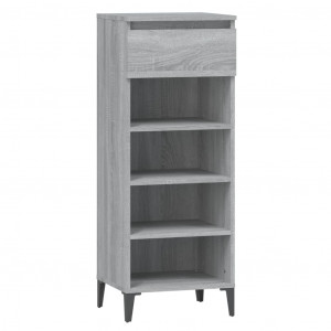 Mueble zapatero madera contrachapada gris Sonoma 40x36x105 cm H
