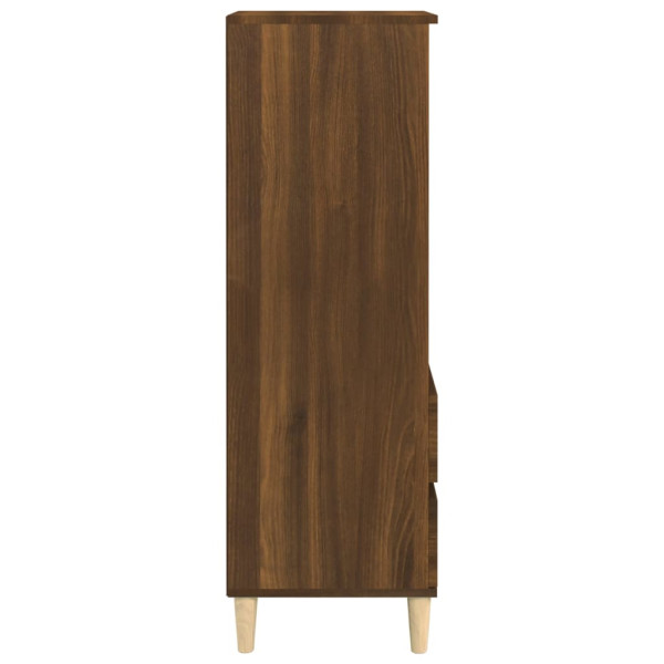 Aparador alto madera contrachapada roble marrón 40x36x110 cm M 5