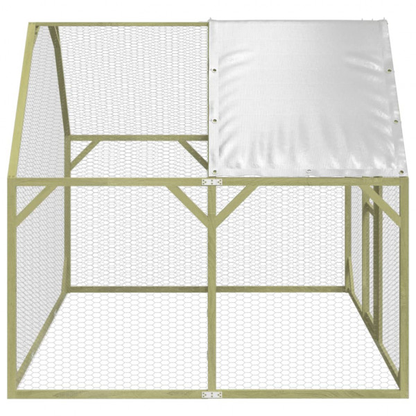 Gallinero madera maciza de pino impregnada 268x200x190 cm M 4