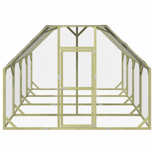 Gallinero madera maciza de pino impregnada 268x400x190 cm M 3