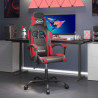 Silla gaming cuero sintético negro y rojo 1
