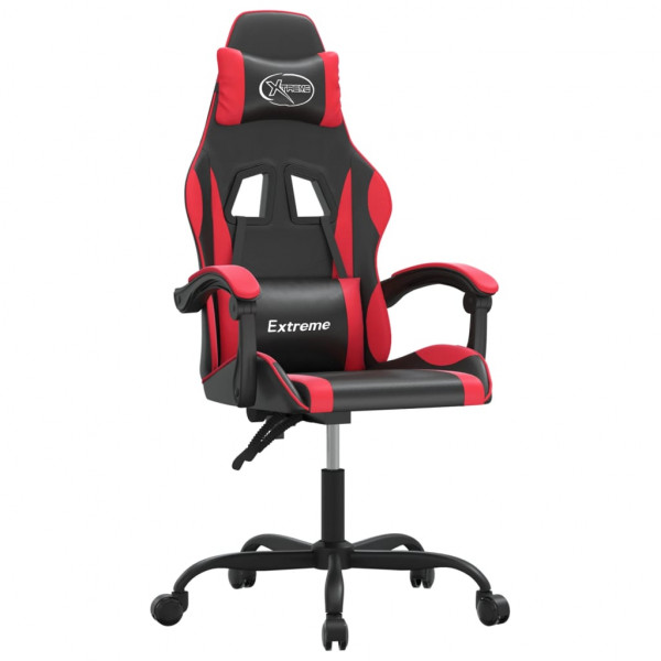 Silla gaming cuero sintético negro y rojo M 2