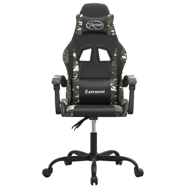 Silla gaming cuero sintético negro y camuflaje M 3