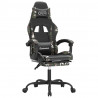 Silla gaming con reposapiés cuero sintético negro camuflaje 2