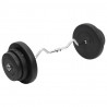 Barra curl com discos 60 kg 1