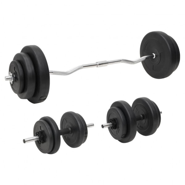 Juego de barras y mancuernas con discos 60 kg D