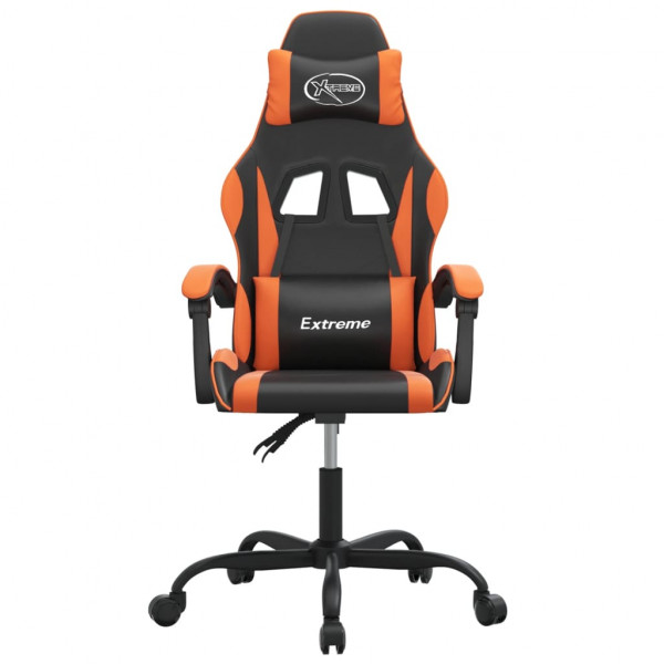 Silla gaming giratoria cuero sintético negro y naranja M 3