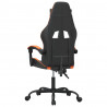 Silla gaming giratoria cuero sintético negro y naranja 5