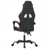 Silla gaming giratoria cuero sintético negro y rojo vino tinto 5
